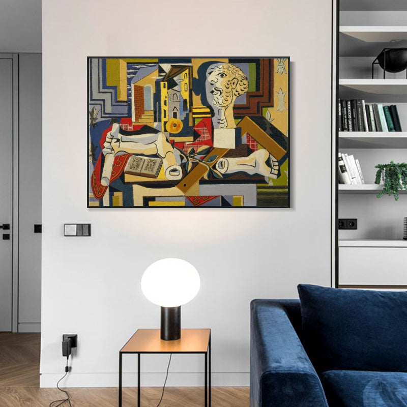 INVIN ART Framed Canvas Giclee Print Art Series#393 by Pablo Picasso Wall Art