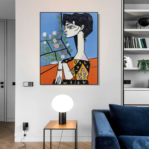 INVIN ART Framed Canvas Giclee Print Art Series#394 by Pablo Picasso Wall Art Living Room Home Office Decorations