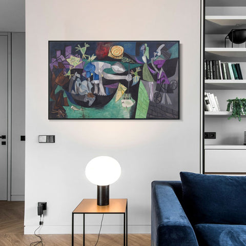 INVIN ART Framed Canvas Giclee Print Art Series#395 by Pablo Picasso Wall Art Living Room Home Office Decorations