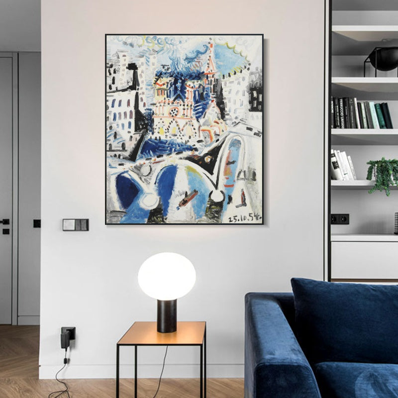 INVIN ART Framed Canvas Giclee Print Art Series#396 by Pablo Picasso Wall Art