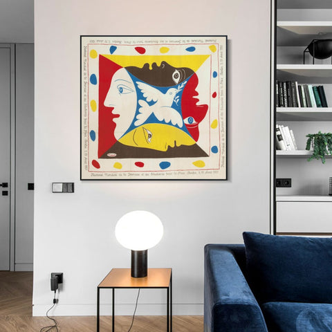 INVIN ART Framed Canvas Giclee Print Art Series#397 by Pablo Picasso Wall Art Living Room Home Office Decorations