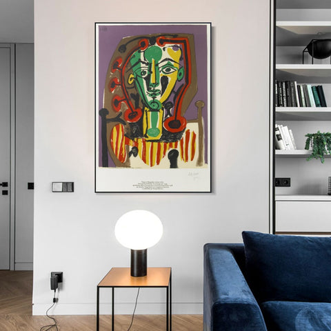 INVIN ART Framed Canvas Giclee Print Art Series#400 by Pablo Picasso Wall Art Living Room Home Office Decorations