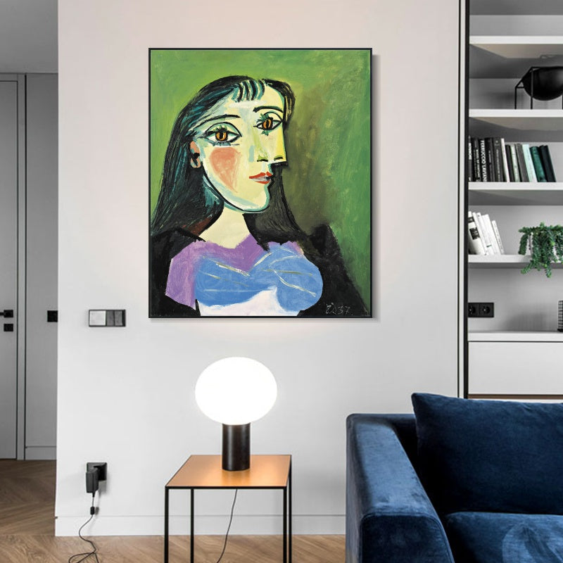 INVIN ART Framed Canvas Giclee Print Art Series#401 by Pablo Picasso Wall Art