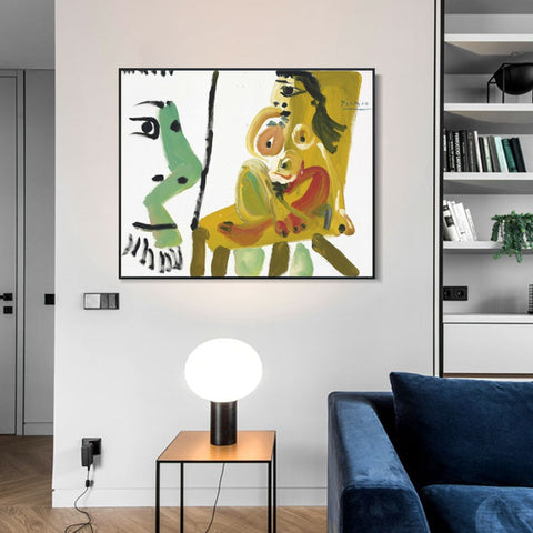 INVIN ART Framed Canvas Giclee Print Art Series#403 by Pablo Picasso Wall Art Living Room Home Office Decorations