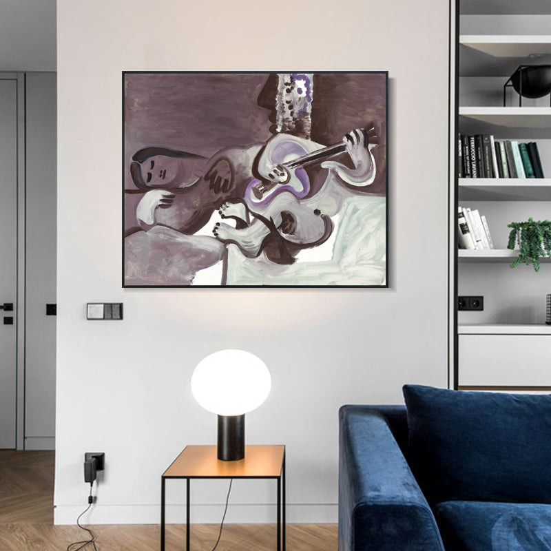 INVIN ART Framed Canvas Giclee Print Art Series#405 by Pablo Picasso Wall Art