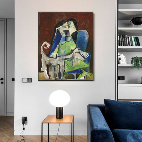 INVIN ART Framed Canvas Giclee Print Art Series#406 by Pablo Picasso Wall Art Living Room Home Office Decorations