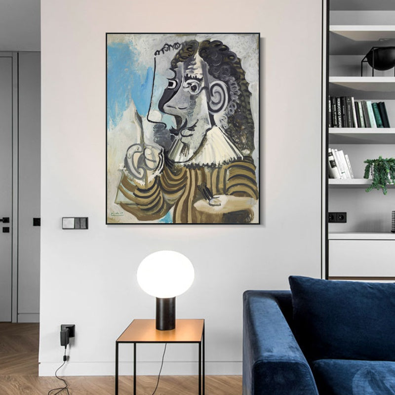 INVIN ART Framed Canvas Giclee Print Art Series#407 by Pablo Picasso Wall Art