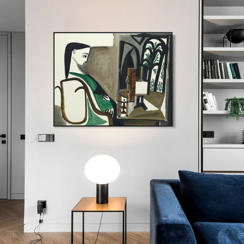 INVIN ART Framed Canvas Giclee Print Art Series#412 by Pablo Picasso Wall Art Living Room Home Office Decorations