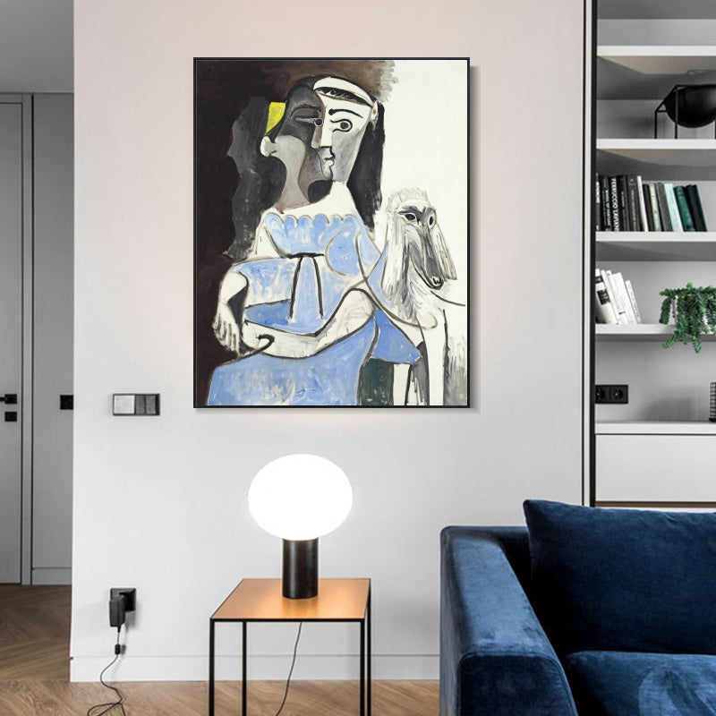 INVIN ART Framed Canvas Giclee Print Art Series#413 by Pablo Picasso Wall Art