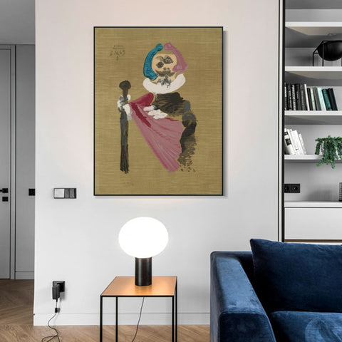 INVIN ART Framed Canvas Giclee Print Art Series#416 by Pablo Picasso Wall Art Living Room Home Office Decorations