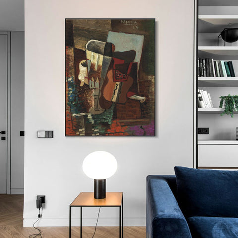 INVIN ART Framed Canvas Giclee Print Art Series#417 by Pablo Picasso Wall Art Living Room Home Office Decorations