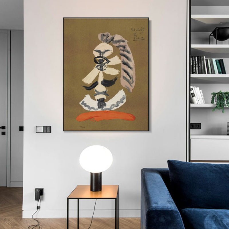 INVIN ART Framed Canvas Giclee Print Art Series#420 by Pablo Picasso Wall Art