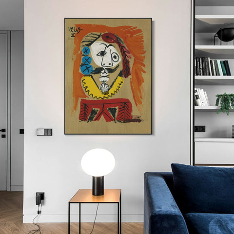 INVIN ART Framed Canvas Giclee Print Art Series#421 by Pablo Picasso Wall Art Living Room Home Office Decorations