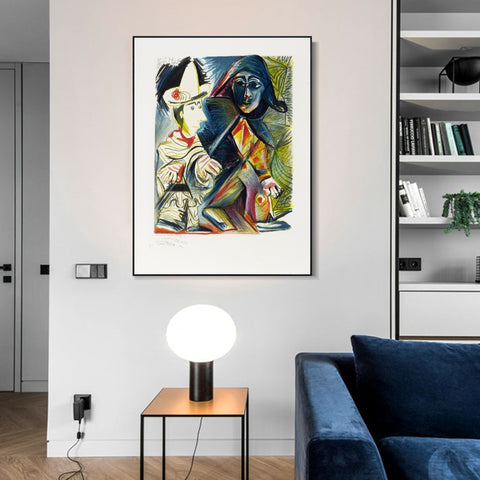 INVIN ART Framed Canvas Giclee Print Art Series#423 by Pablo Picasso Wall Art Living Room Home Office Decorations