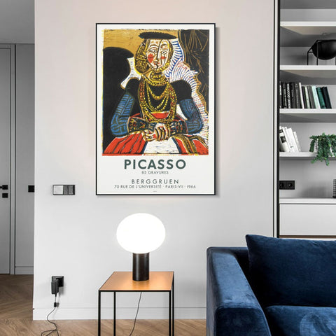 INVIN ART Framed Canvas Giclee Print Art Bust of a woman after Cranach the Younger by Pablo Picasso Wall Art Living Room Home Office Decorations