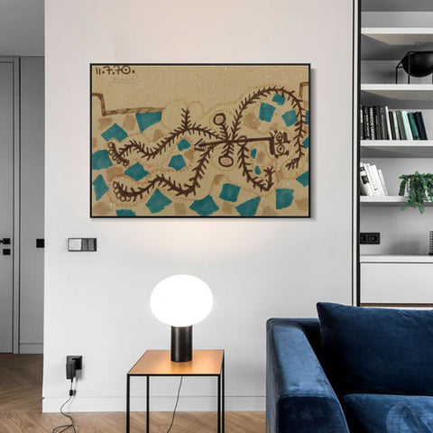 INVIN ART Framed Canvas Giclee Print Art Series#431 by Pablo Picasso Wall Art Living Room Home Office Decorations