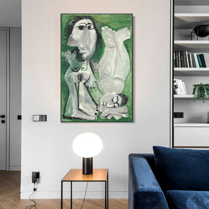 INVIN ART Framed Canvas Giclee Print Art Series#433 by Pablo Picasso Wall Art