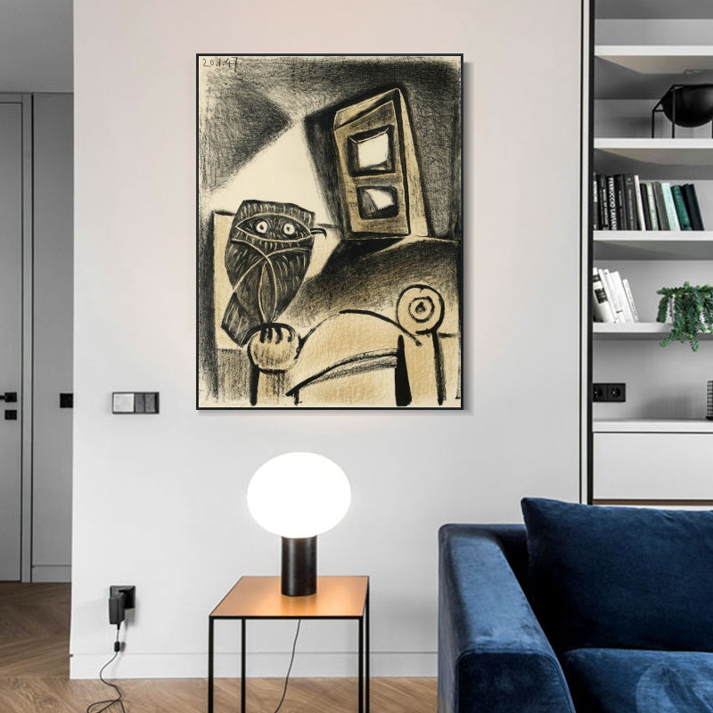 INVIN ART Framed Canvas Giclee Print Art Series#438 by Pablo Picasso Wall Art