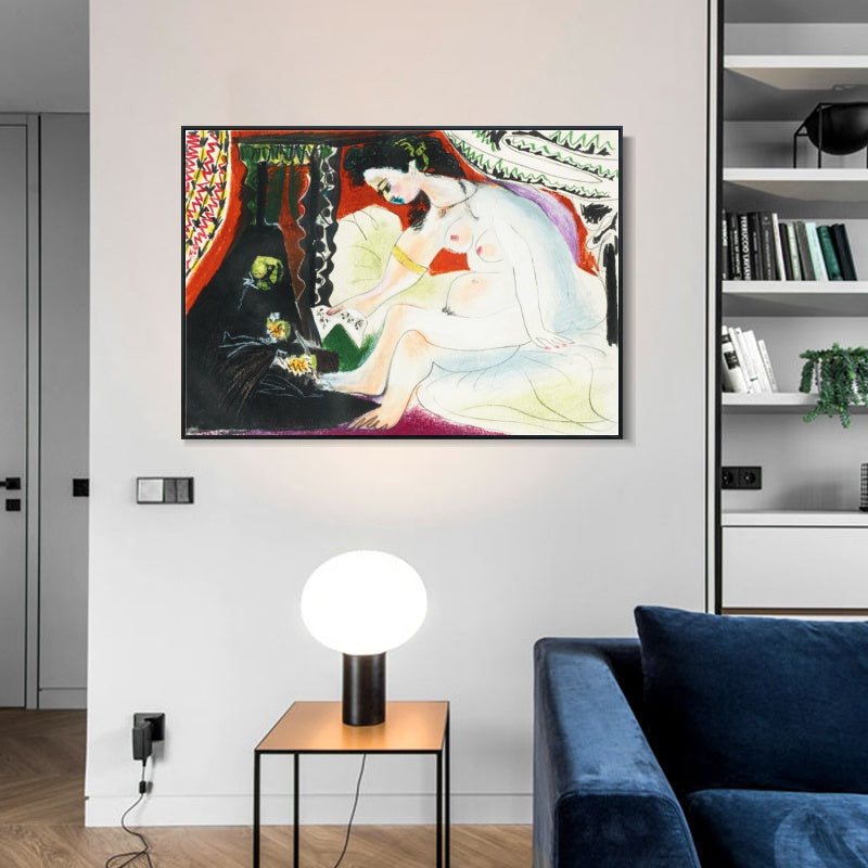INVIN ART Framed Canvas Giclee Print Art Series#447 by Pablo Picasso Wall Art