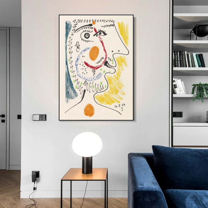 INVIN ART Framed Canvas Giclee Print Art Series#452 by Pablo Picasso Wall Art