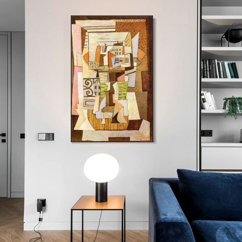 INVIN ART Framed Canvas Giclee Print Art Series#453 by Pablo Picasso Wall Art