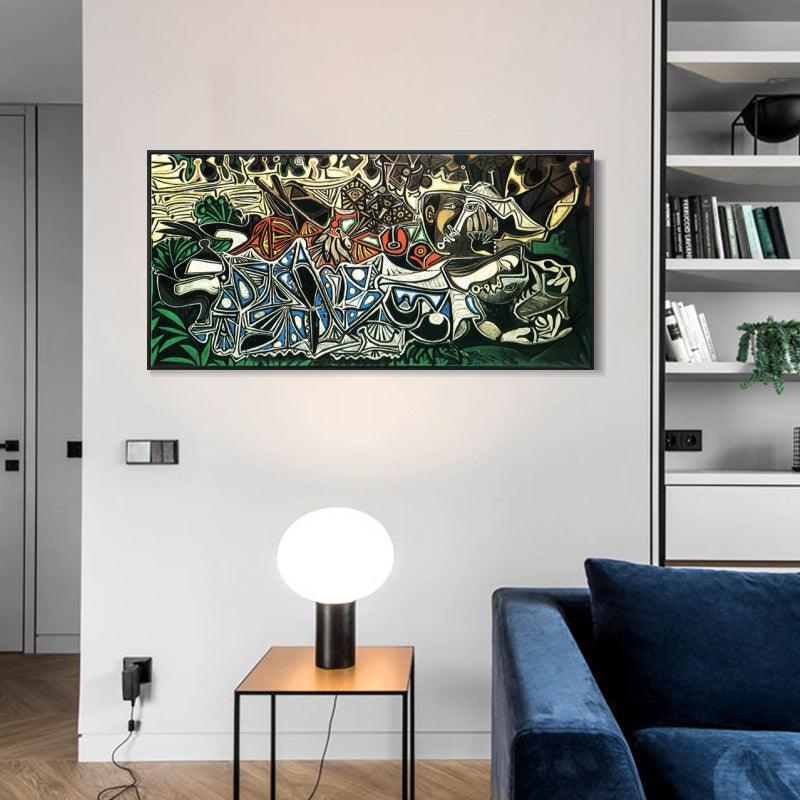 INVIN ART Framed Canvas Giclee Print Art Series#456 by Pablo Picasso Wall Art