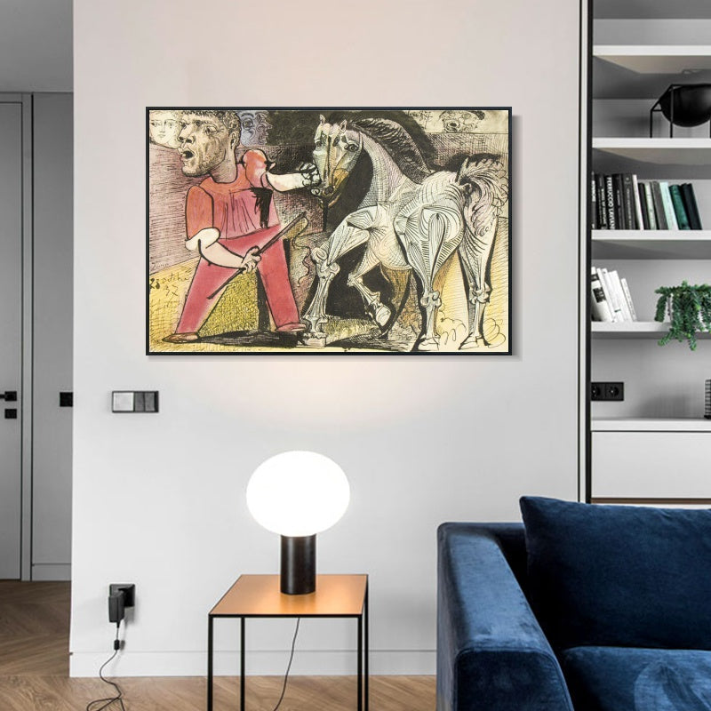 INVIN ART Framed Canvas Giclee Print Art Series#457 by Pablo Picasso Wall Art