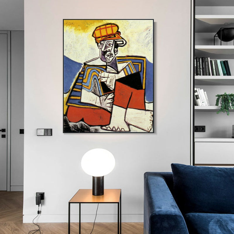 INVIN ART Framed Canvas Giclee Print Art Series#458 by Pablo Picasso Wall Art Living Room Home Office Decorations
