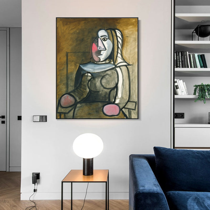INVIN ART Framed Canvas Giclee Print Art Series#463 by Pablo Picasso Wall Art