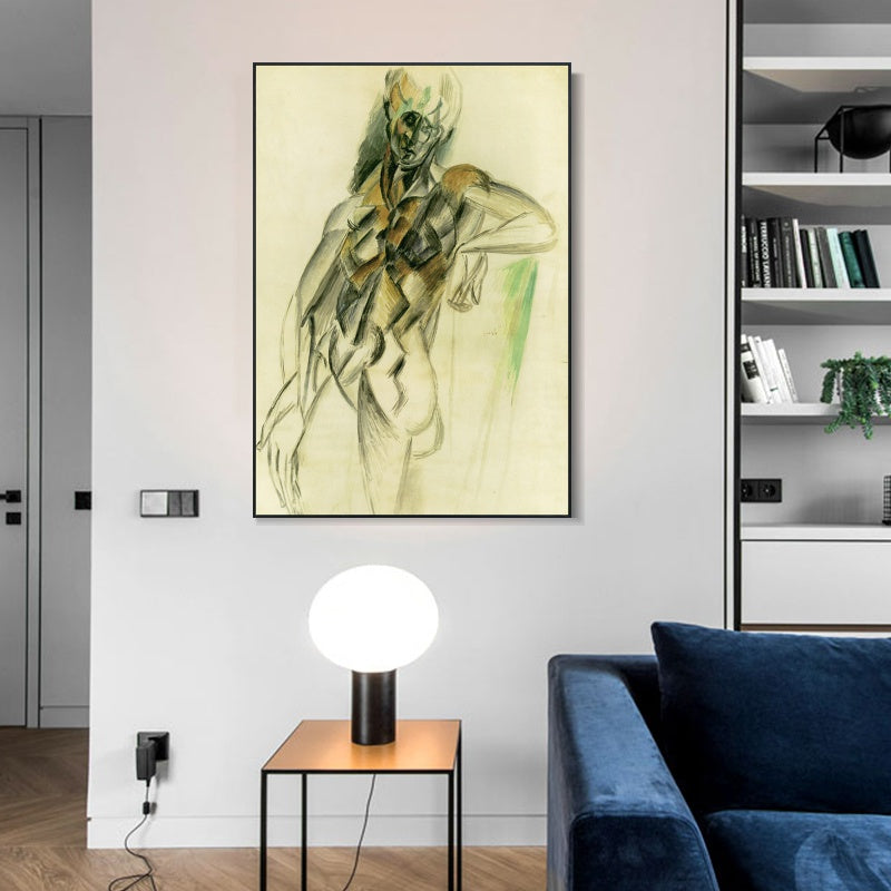 INVIN ART Framed Canvas Giclee Print Art 1909 Nude standing upright by Pablo Picasso Wall Art