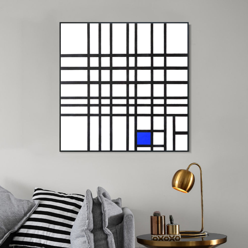INVIN ART Framed Canvas Series#018 by Piet Cornelies Mondrian Wall Art Living Room Home Office Decorations
