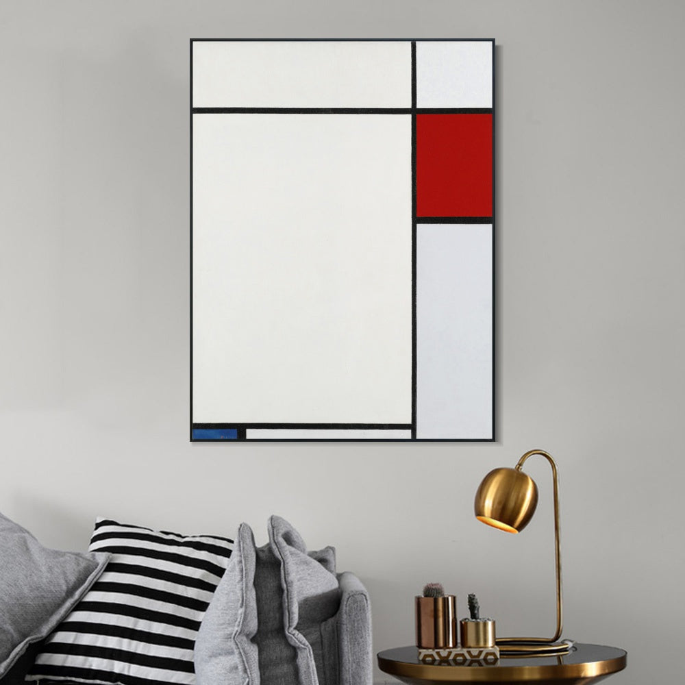 INVIN ART Framed Canvas Series#039 by Piet Cornelies Mondrian Wall Art Living Room Home Office Decorations