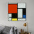 INVIN ART Framed Canvas Series#041 by Piet Cornelies Mondrian Wall Art Living Room Home Office Decorations