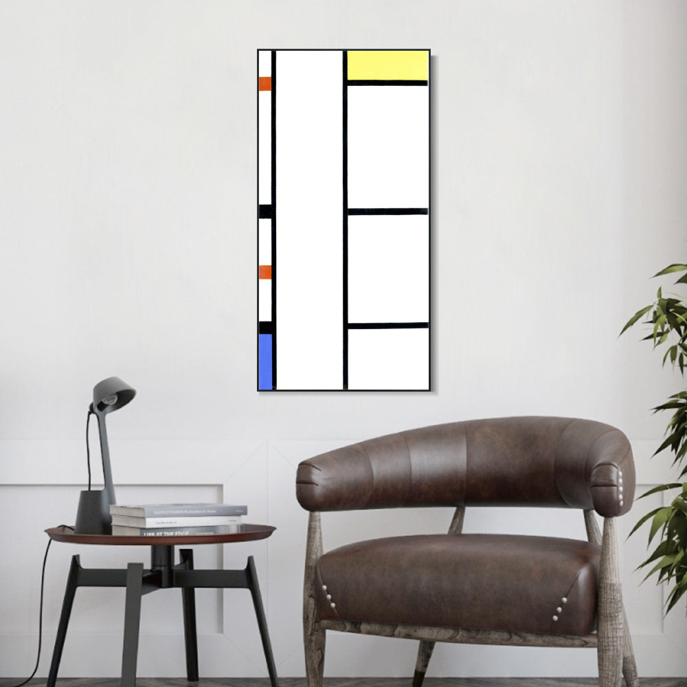 INVIN ART Framed Canvas Series#058 by Piet Cornelies Mondrian Wall Art Living Room Home Office Decorations