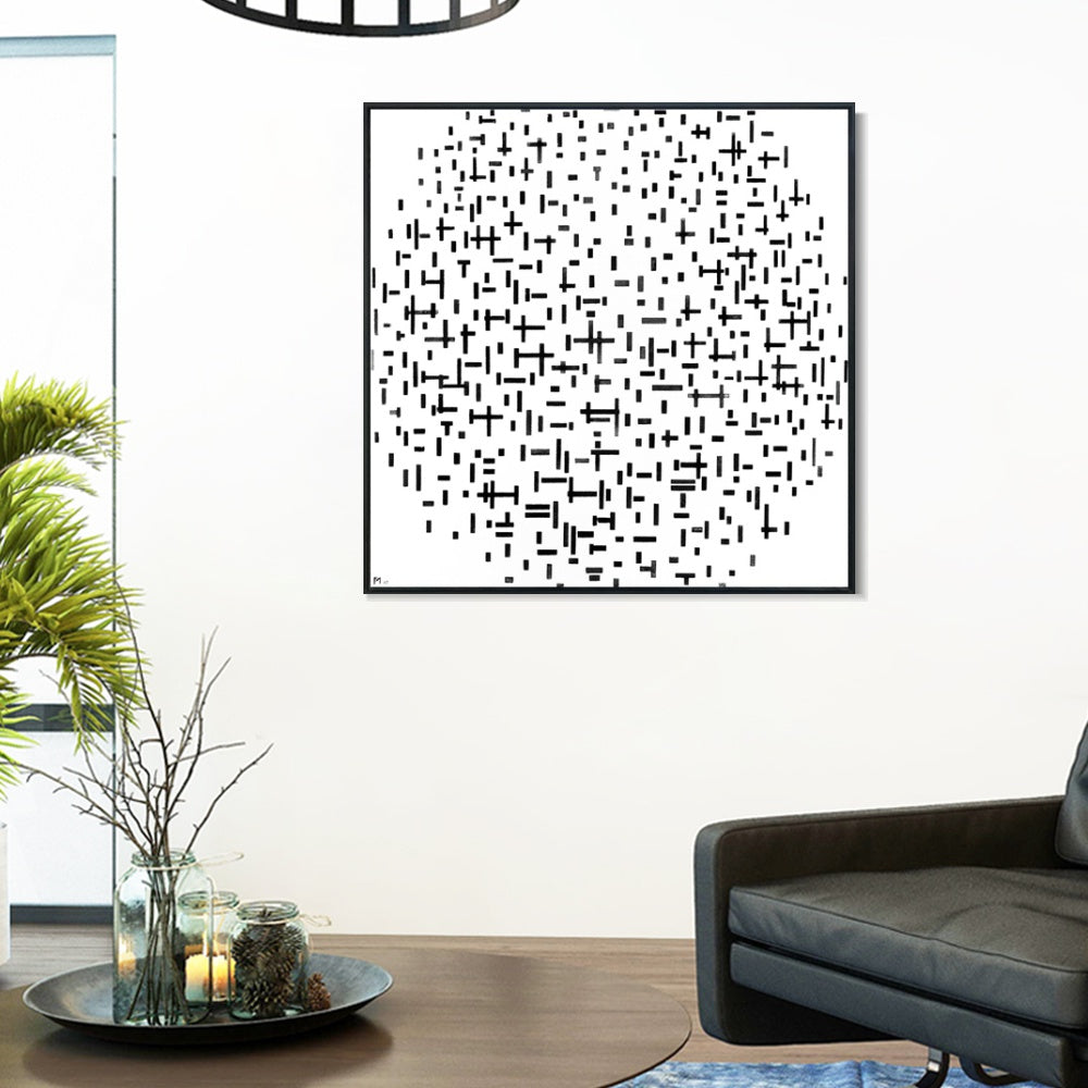 INVIN ART Framed Canvas Series#086 by Piet Cornelies Mondrian Wall Art Living Room Home Office Decorations