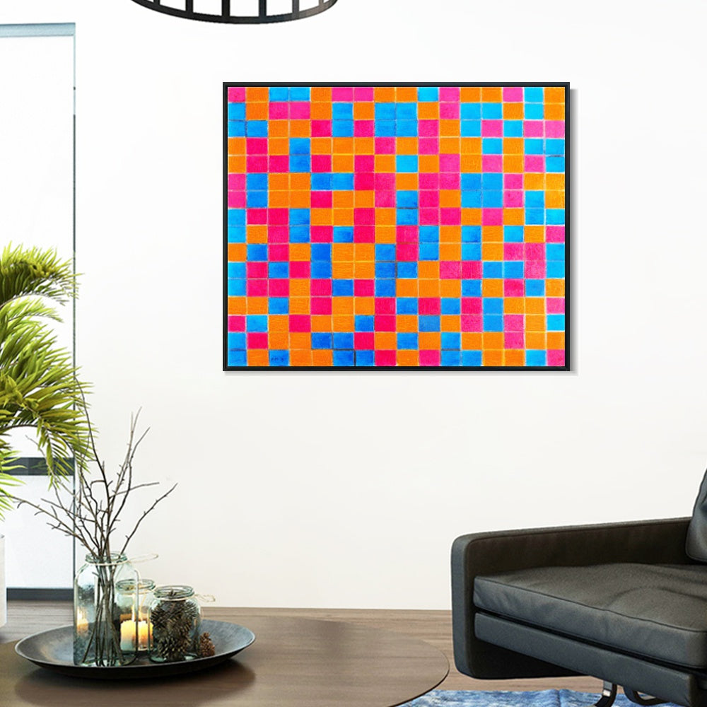INVIN ART Framed Canvas Series#092 by Piet Cornelies Mondrian Wall Art Living Room Home Office Decorations