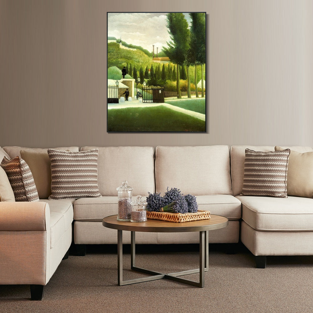 INVIN ART Framed Canvas Giclee Print Art The Customs House by Henri Rousseau Wall Art