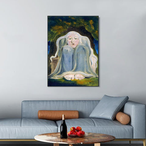 INVIN ART Framed Canvas Giclee Print Art Series#041 by William Blake Wall Art Living Room Home Office Decorations