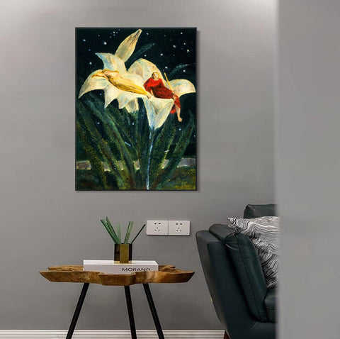 INVIN ART Framed Canvas Giclee Print Art The Song of Los#2 by William Blake Wall Art Living Room Home Office Decorations