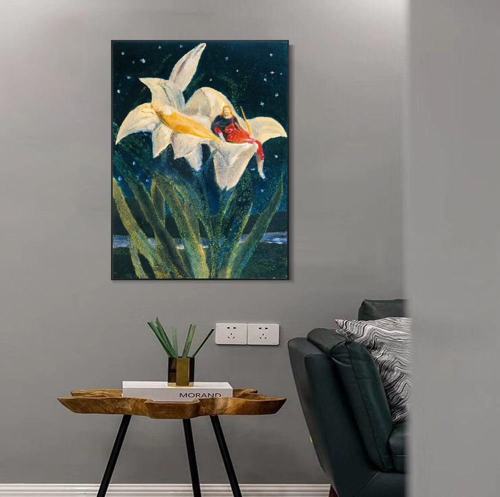 INVIN ART Framed Canvas Giclee Print Art Series#082 by William Blake Wall Art