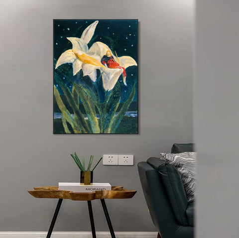 INVIN ART Framed Canvas Giclee Print Art Series#082 by William Blake Wall Art Living Room Home Office Decorations