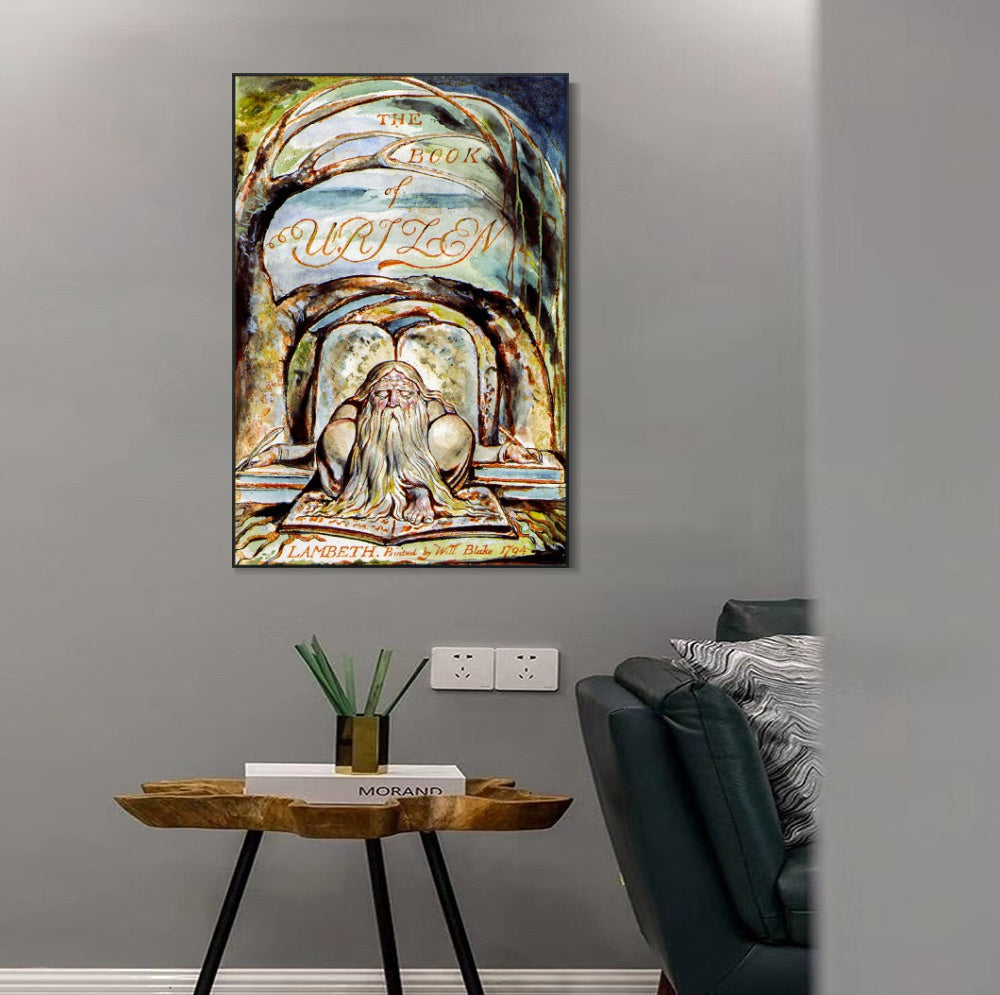 INVIN ART Framed Canvas Giclee Print Art Series#109 by William Blake Wall Art