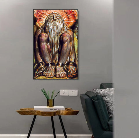 INVIN ART Framed Canvas Giclee Print Art Finals Week As Told#3 by William Blake Wall Art Living Room Home Office Decorations