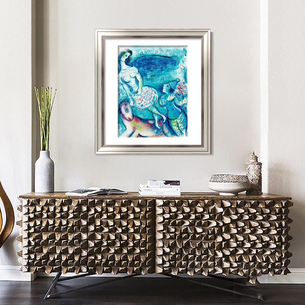 INVIN ART Framed Canvas Art Giclee Print Dancing by Marc Chagall Wall Art Room Living Office Home Decorations