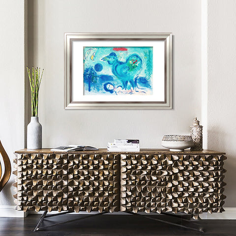 INVIN ART Framed Canvas Art Giclee Print Dlm pausage au coq by Marc Chagall Wall Art Room Living Office Home Decorations