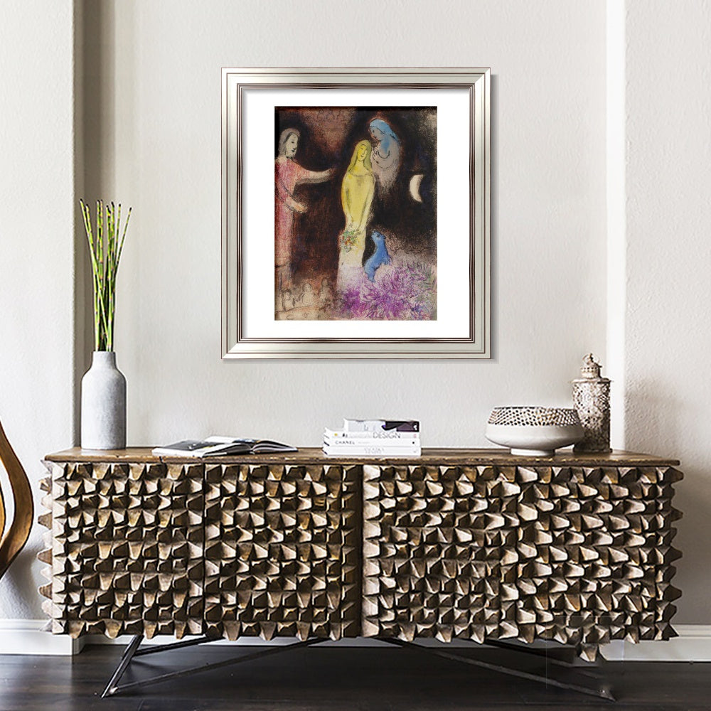INVIN ART Framed Canvas Art Giclee Print Ablution by Marc Chagall Wall Art Room Living Office Home Decorations
