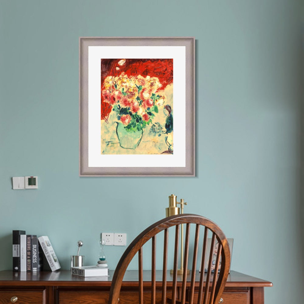 INVIN ART Framed Canvas Art Giclee Print Series#27 by Marc Chagall Wall Art Room Living Office Home Decorations