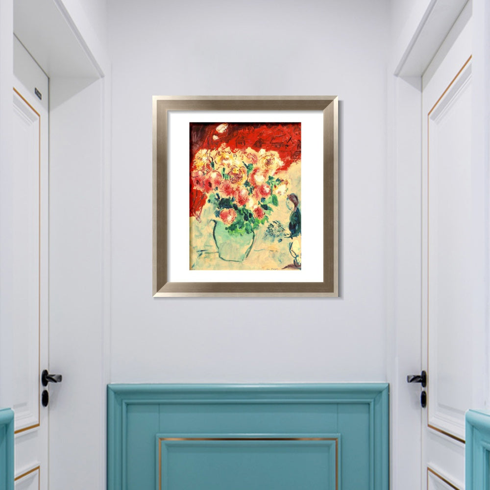 INVIN ART Framed Canvas Art Giclee Print Series#27 by Marc Chagall Wall Art Room Living Office Home Decorations