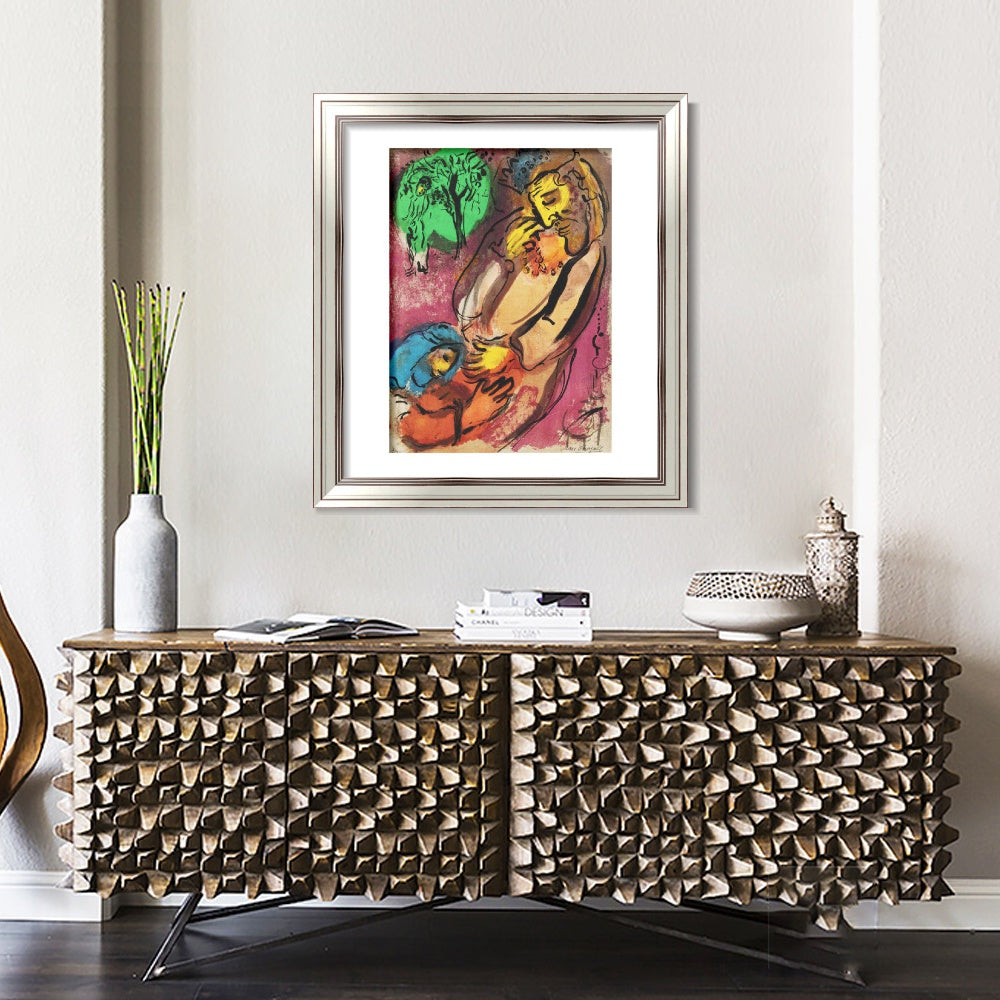 INVIN ART Framed Canvas Art Giclee Print Beging Series#030 by Marc Chagall Wall Art Room Living Office Home Decorations