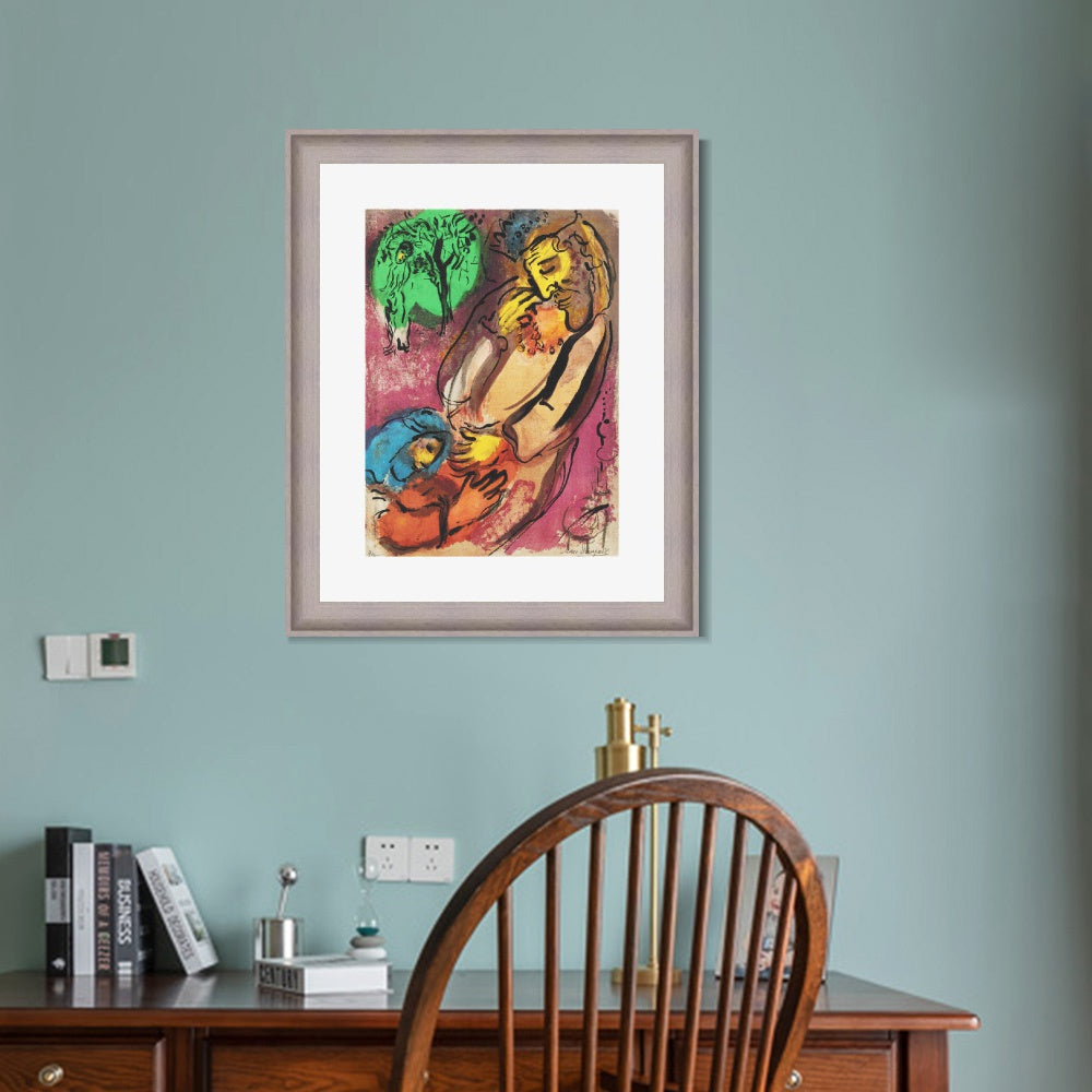 INVIN ART Framed Canvas Art Giclee Print Beging Series#030 by Marc Chagall Wall Art Room Living Office Home Decorations